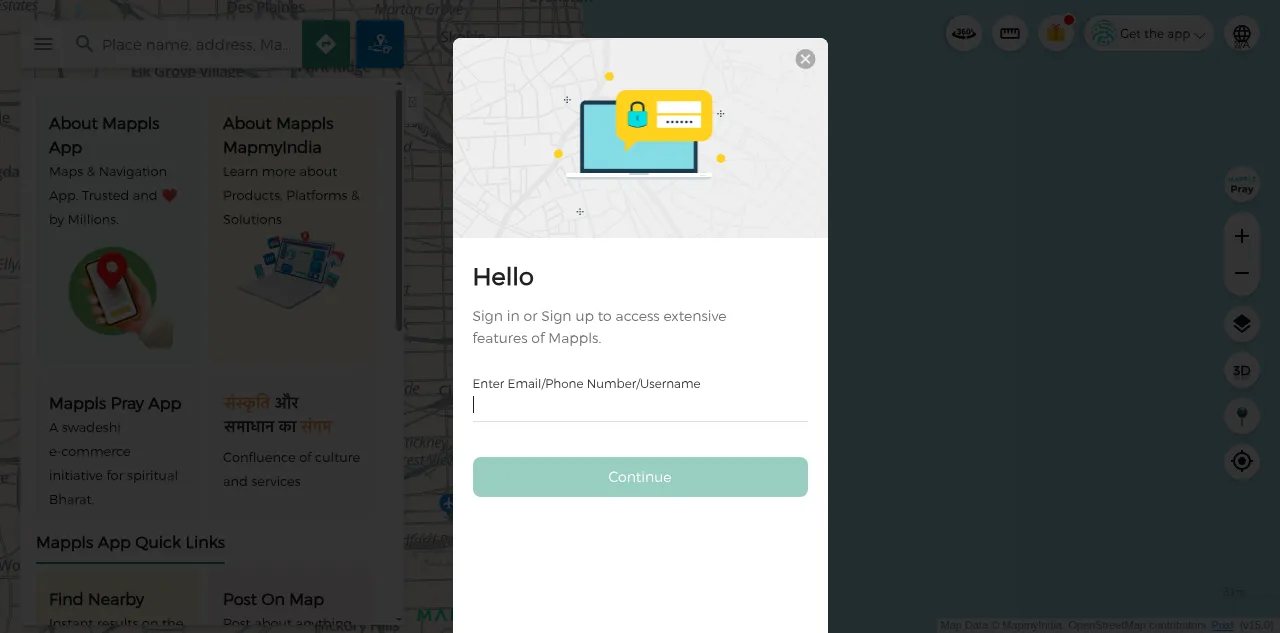 Preview of mappls.com