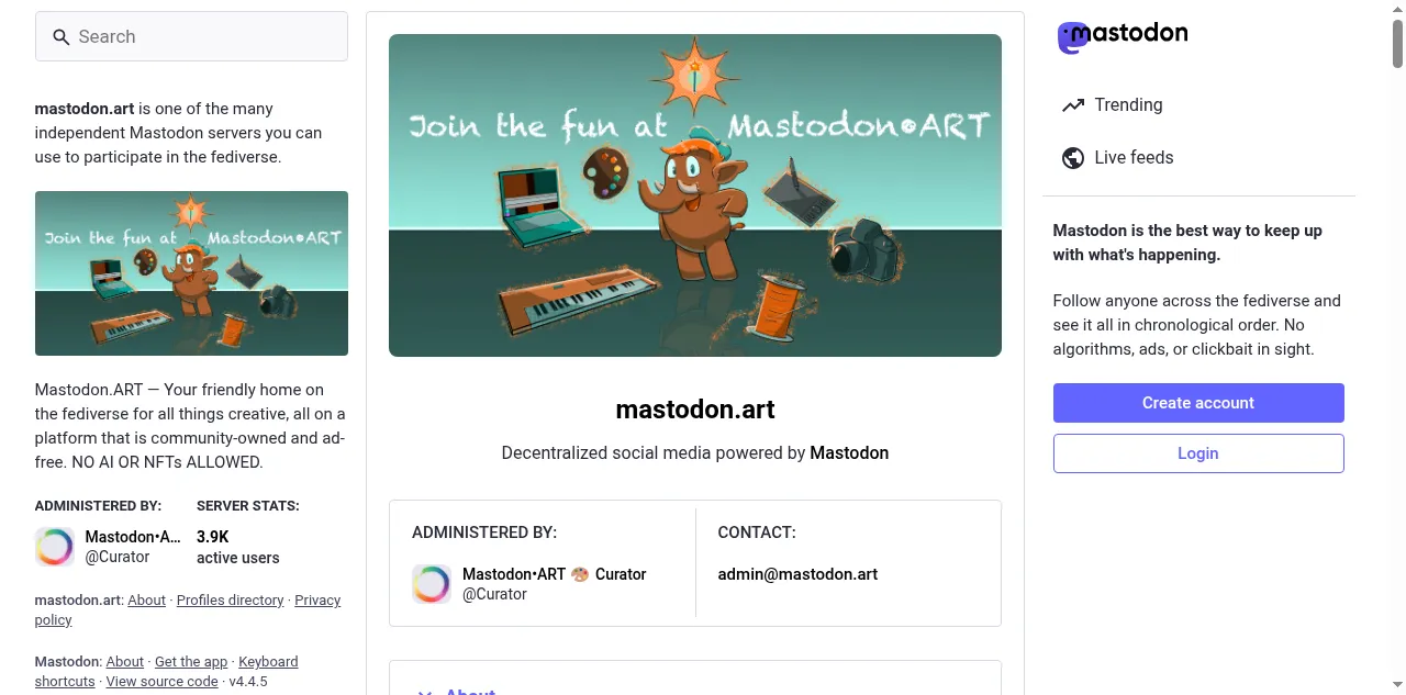 Preview of mastodon.art