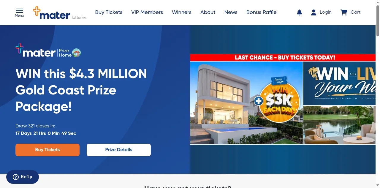 Preview of materlotteries.com.au