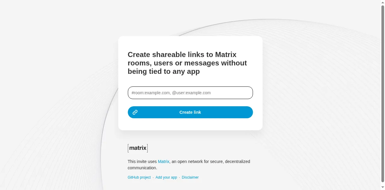 Preview of matrix.to