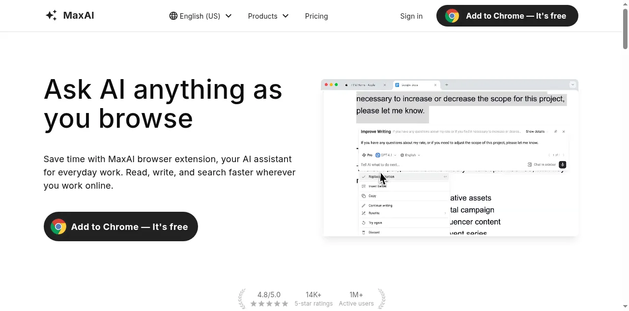 Preview of maxai.co