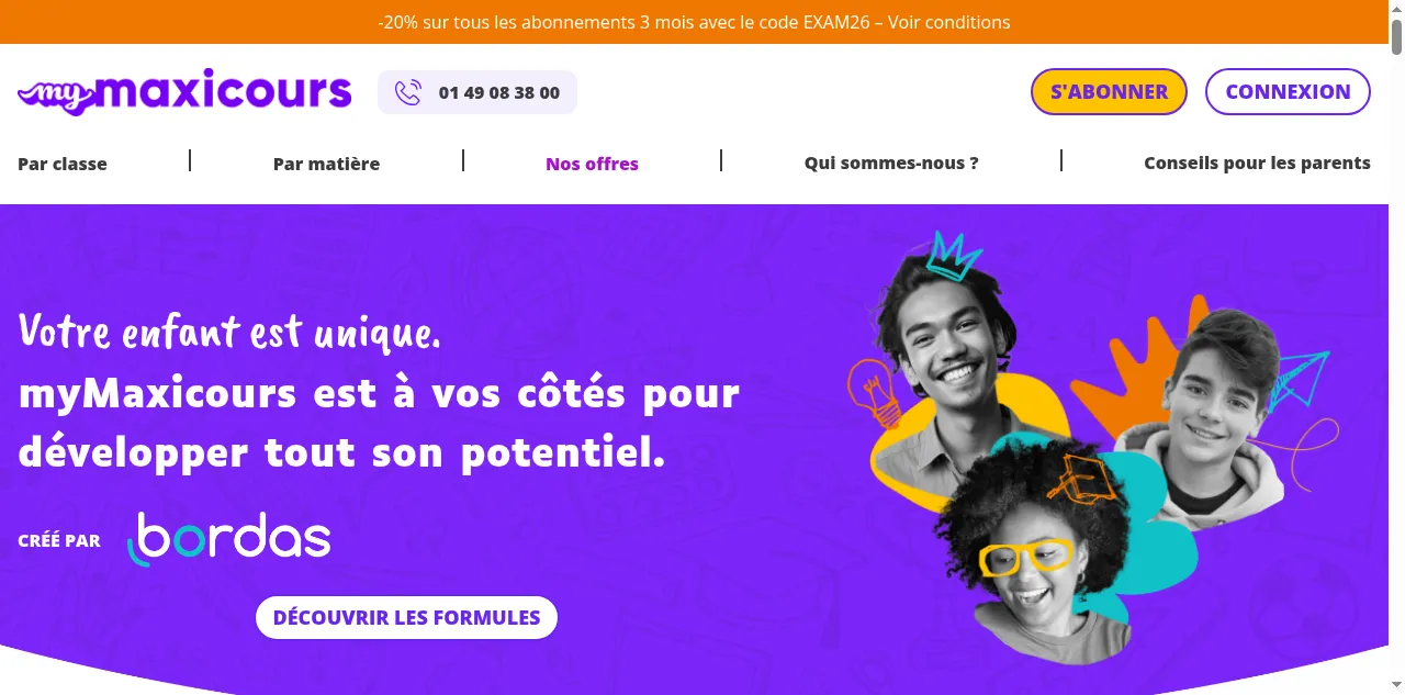Preview of maxicours.com