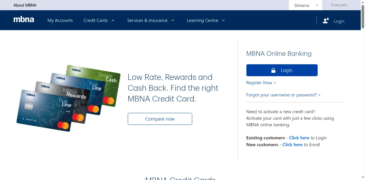 Preview of mbna.ca