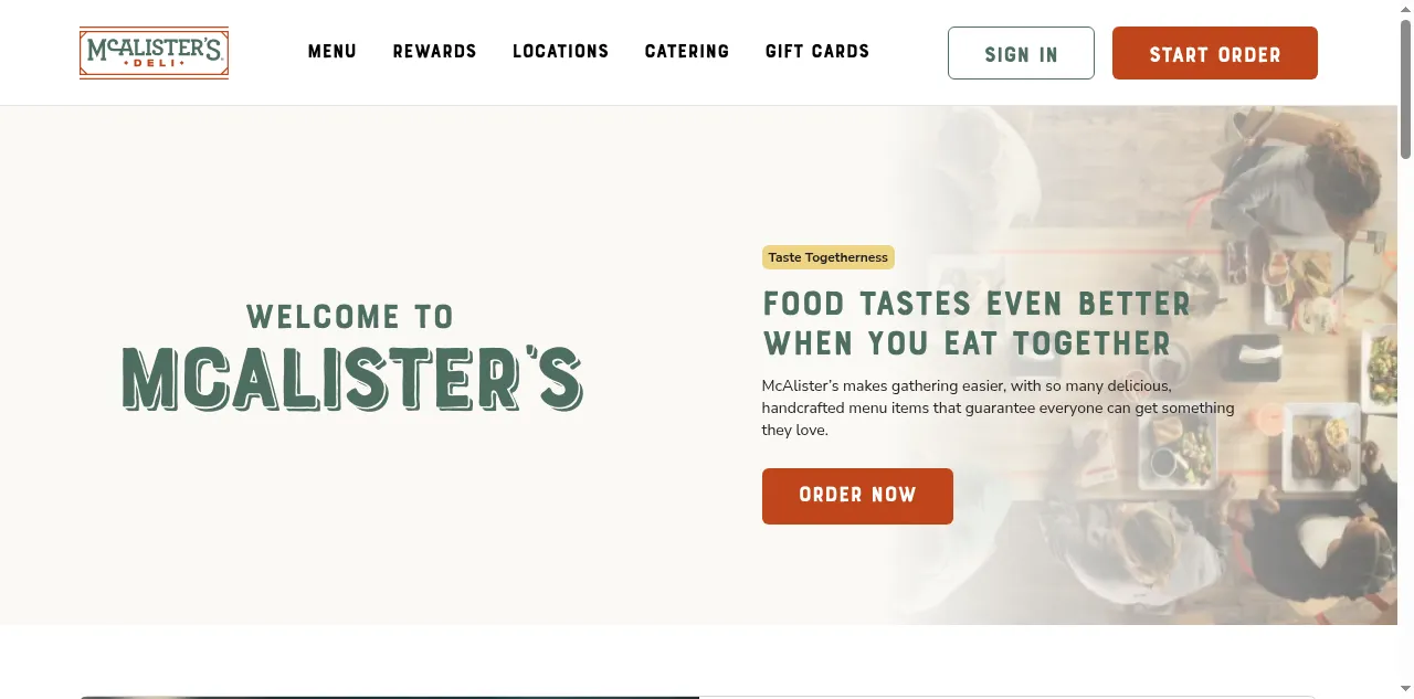 Preview of mcalistersdeli.com