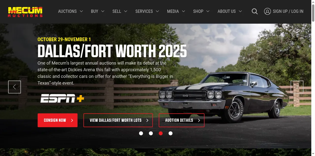 Preview of mecum.com