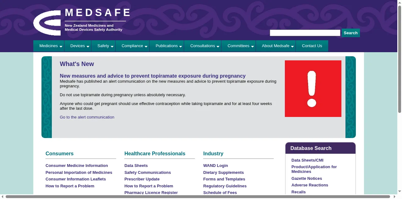 Preview of medsafe.govt.nz