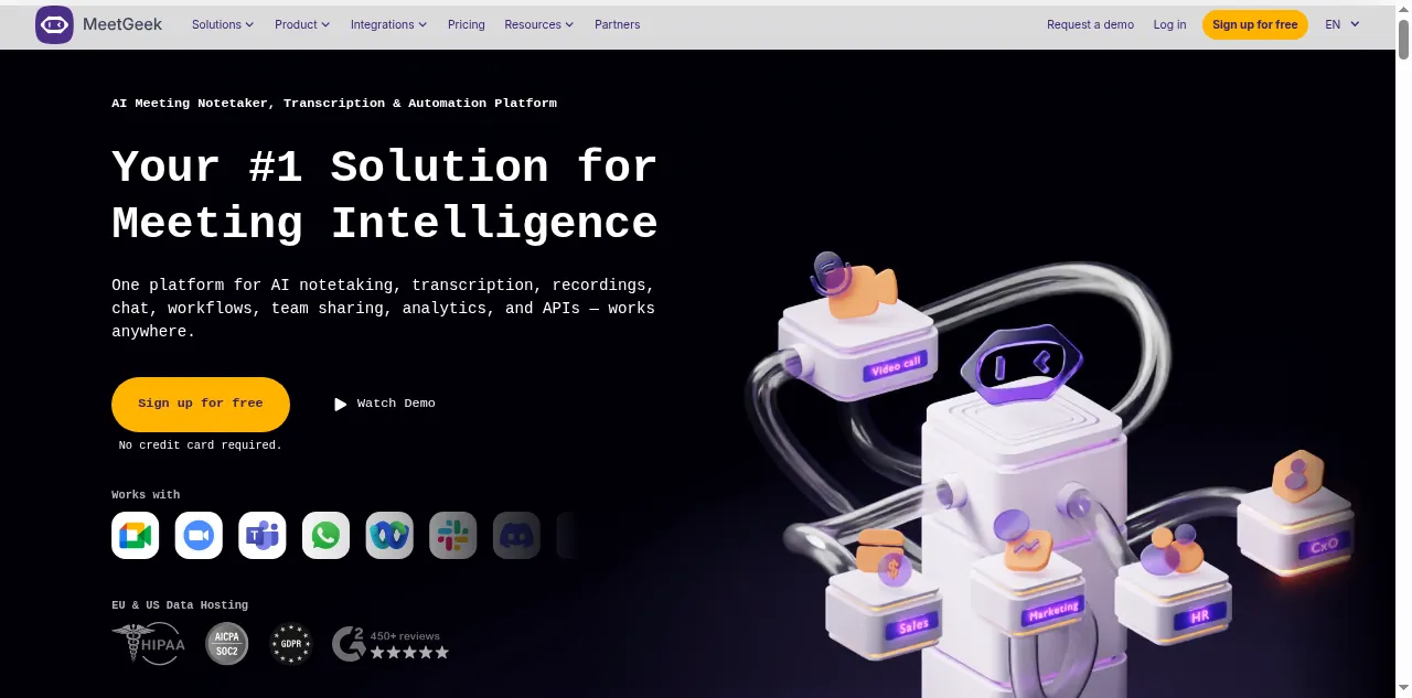 Preview of meetgeek.ai