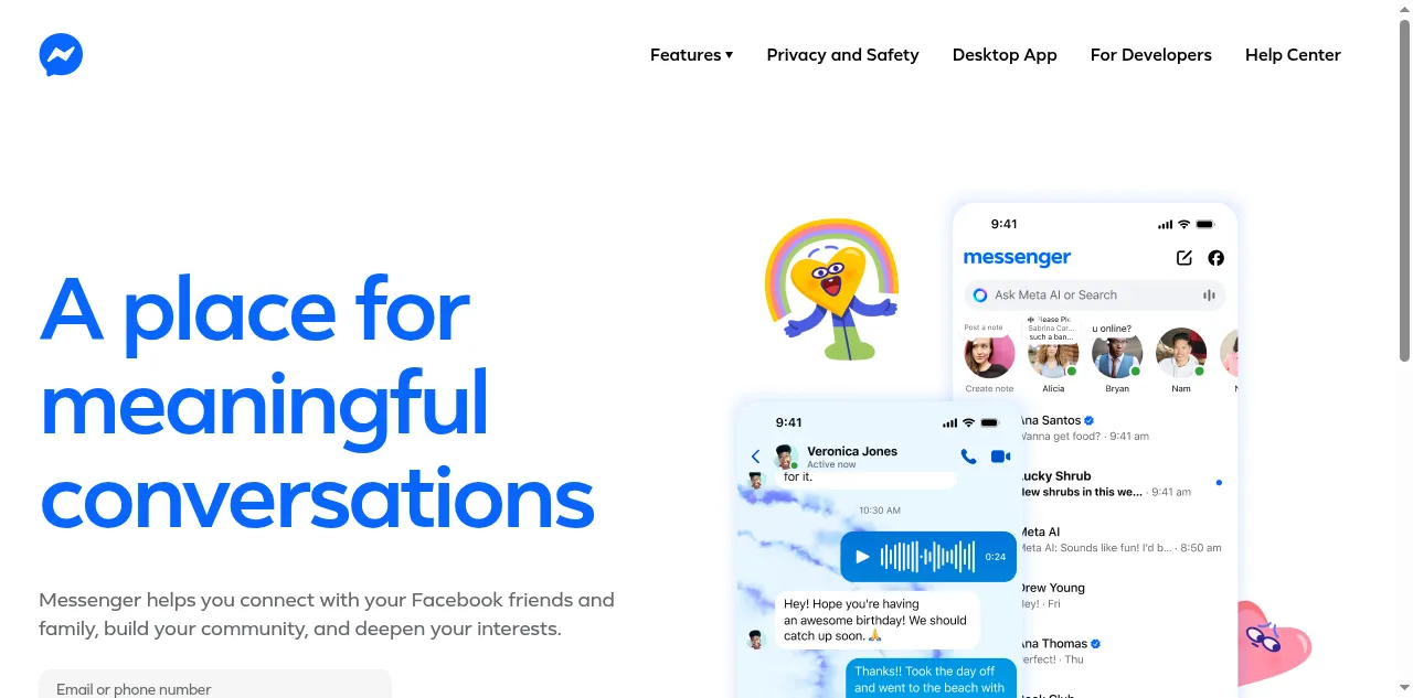 Preview of messenger.com