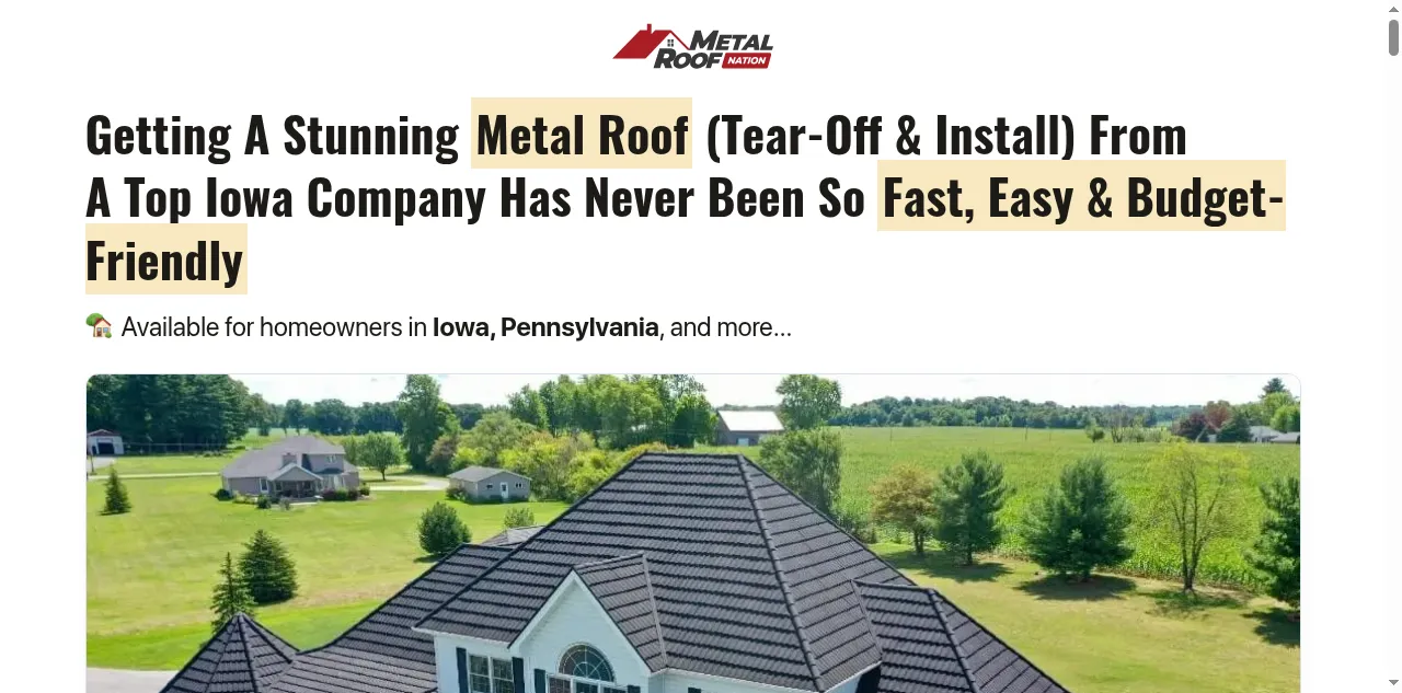 Preview of metalroofnation.com