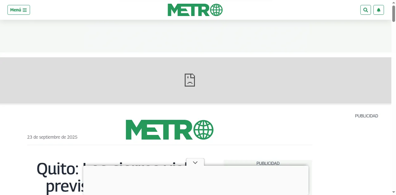 Preview of metroecuador.com.ec