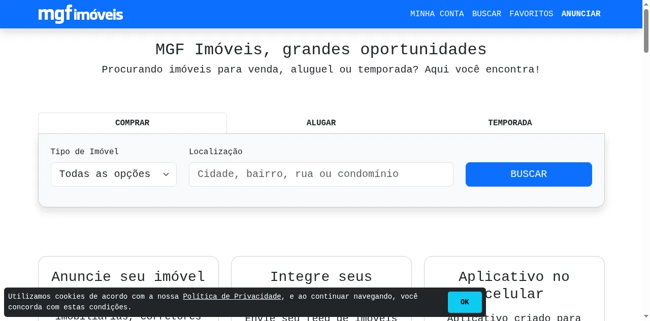 Preview of mgfimoveis.com.br