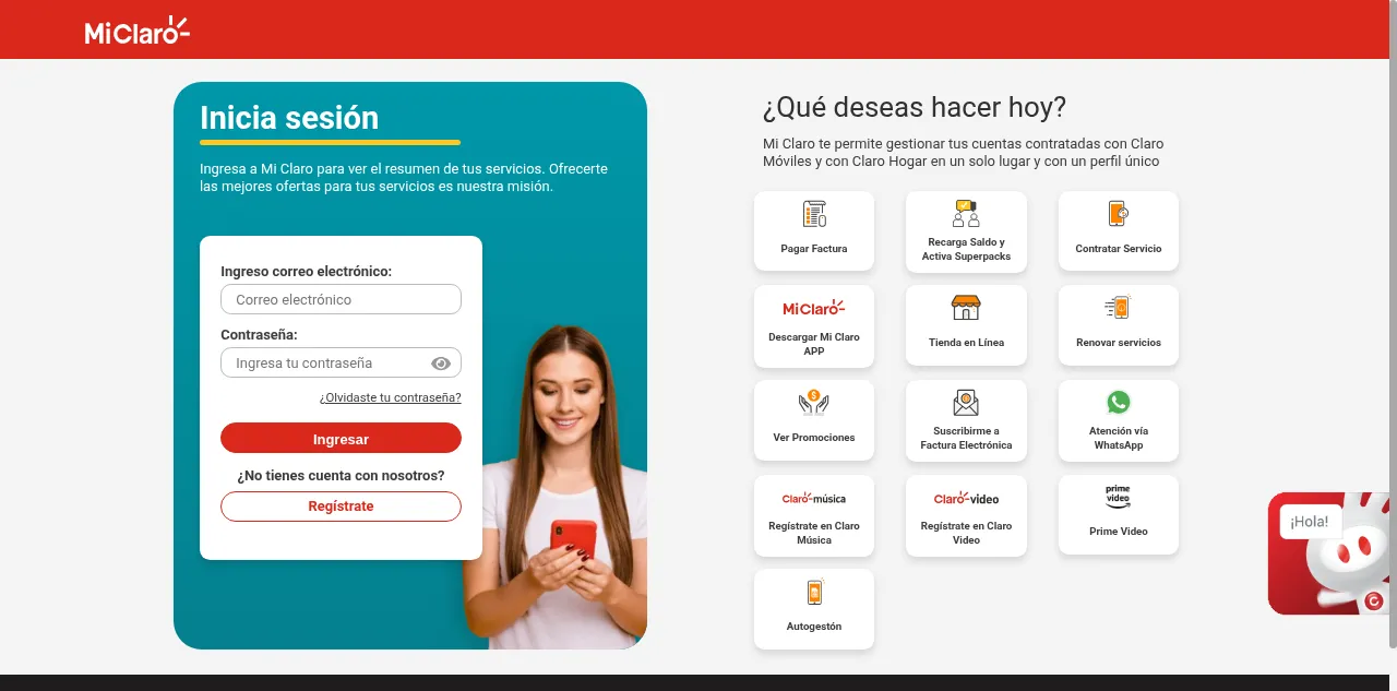 Preview of miclaro.com.hn