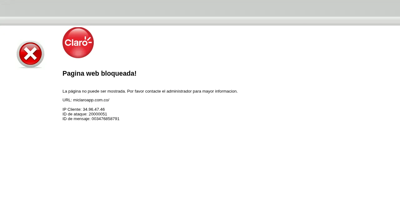 Preview of miclaroapp.com.co