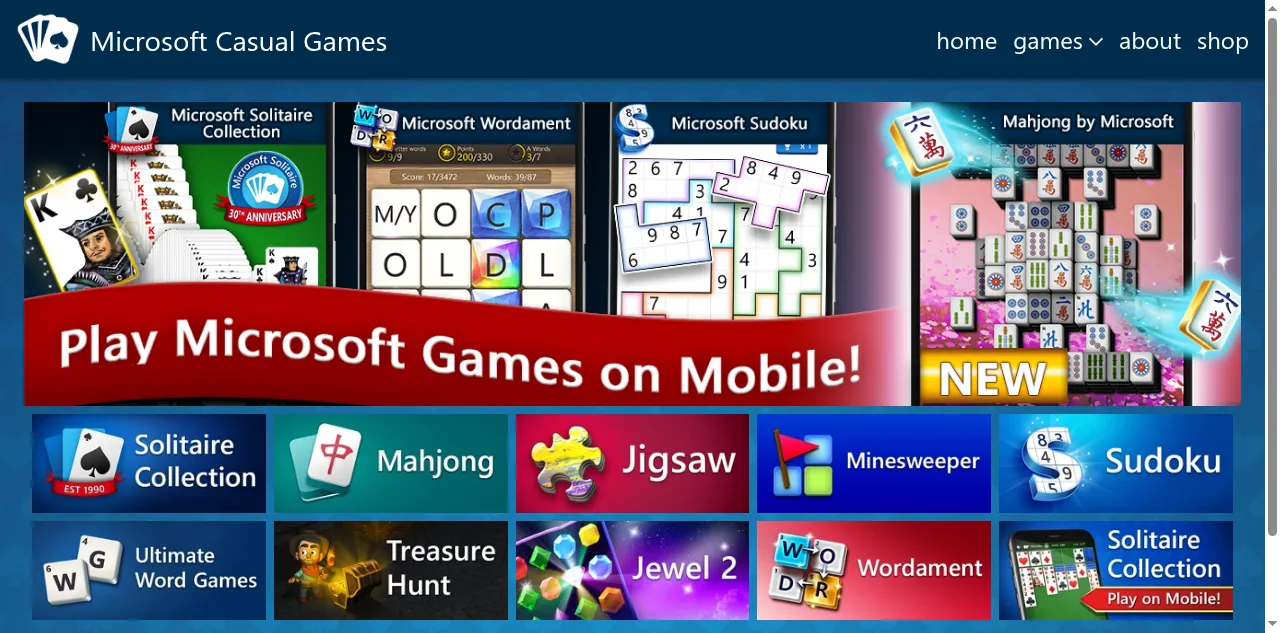 Preview of microsoftcasualgames.com