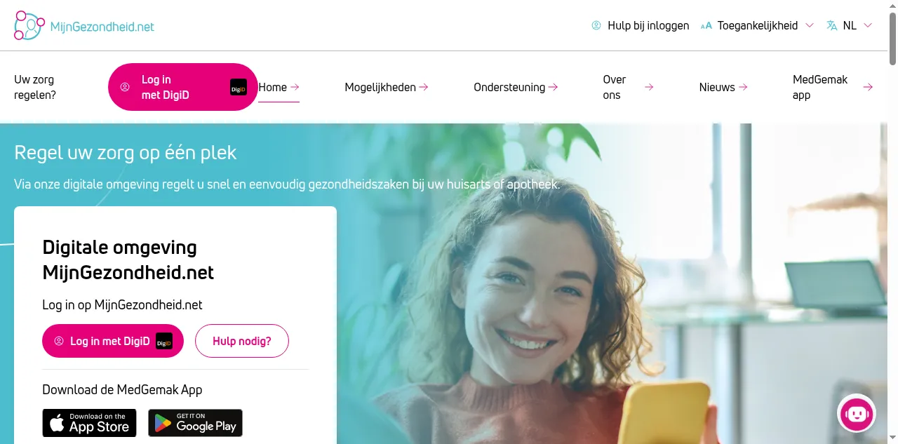 Preview of mijngezondheid.net
