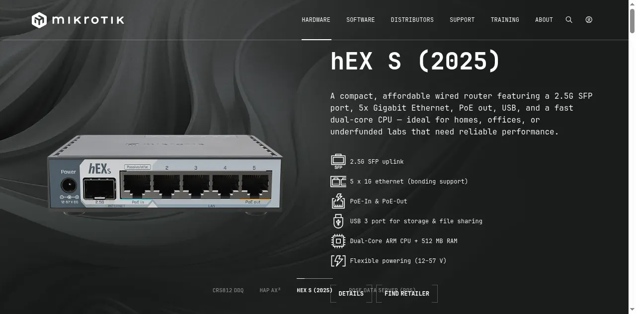 Preview of mikrotik.com