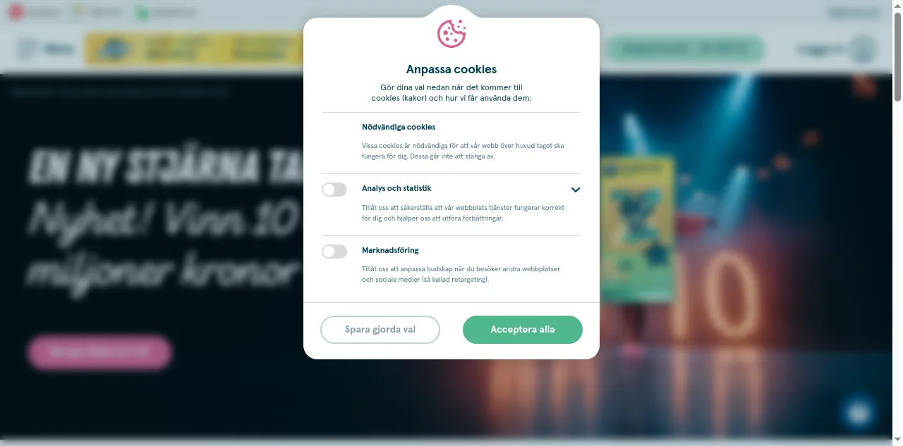 Preview of miljonlotteriet.se