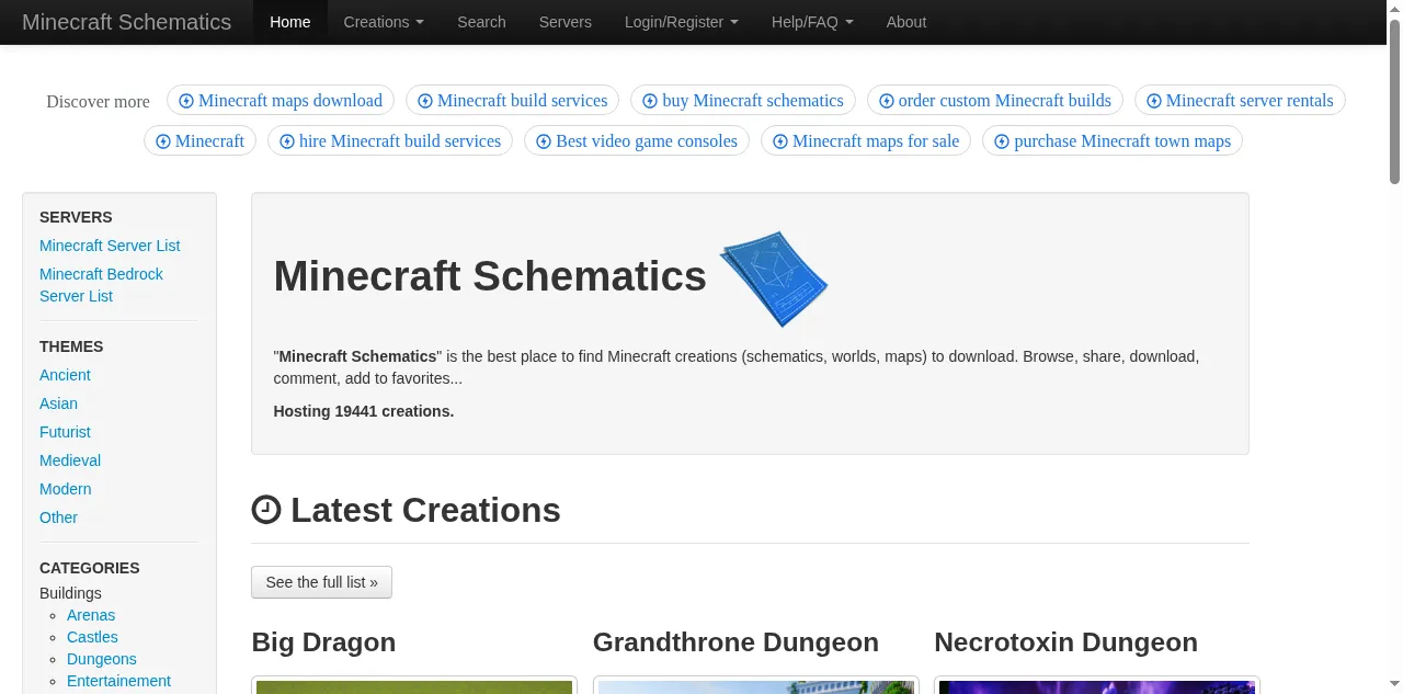 Preview of minecraft-schematics.com