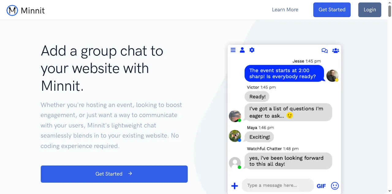 Preview of minnit.chat
