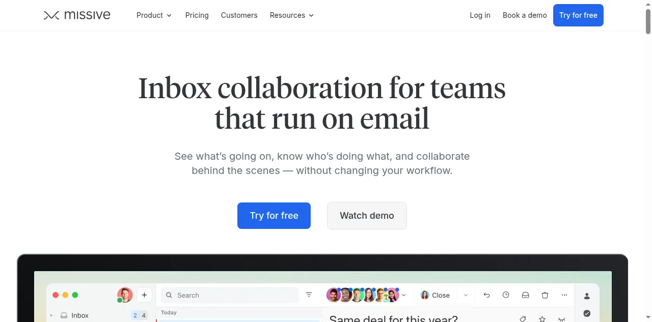 Preview of missiveapp.com