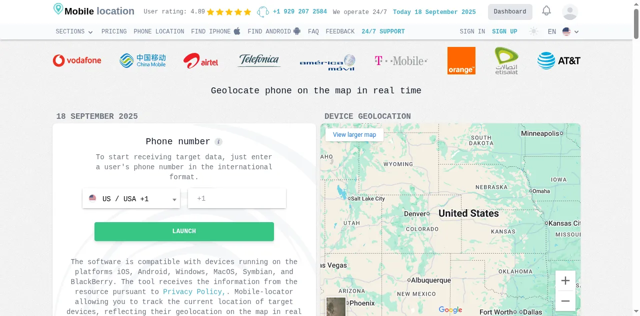 Preview of mobile-location.com