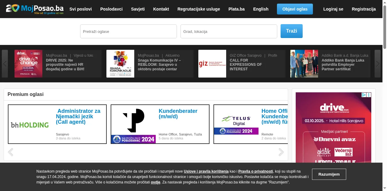 Preview of mojposao.ba
