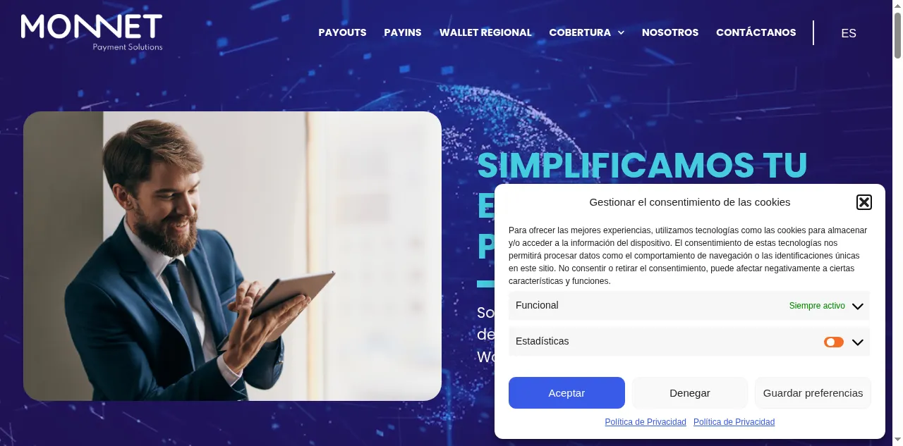 Preview of monnetpayments.com