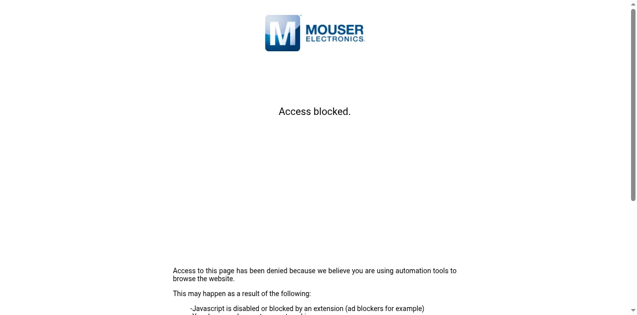 Preview of mouser.ca