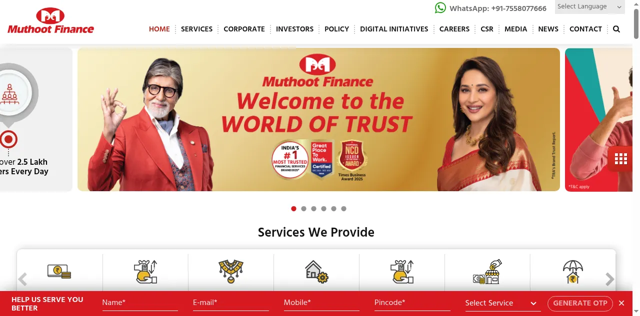 Preview of muthootfinance.com