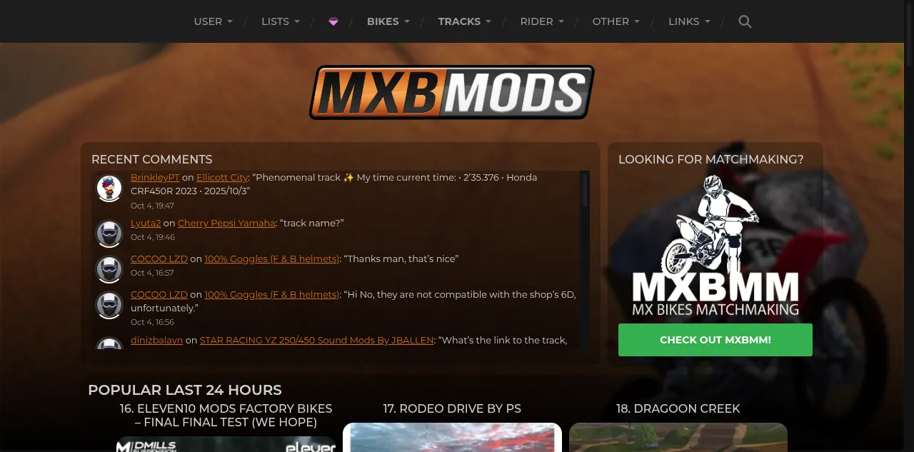 Preview of mxb-mods.com