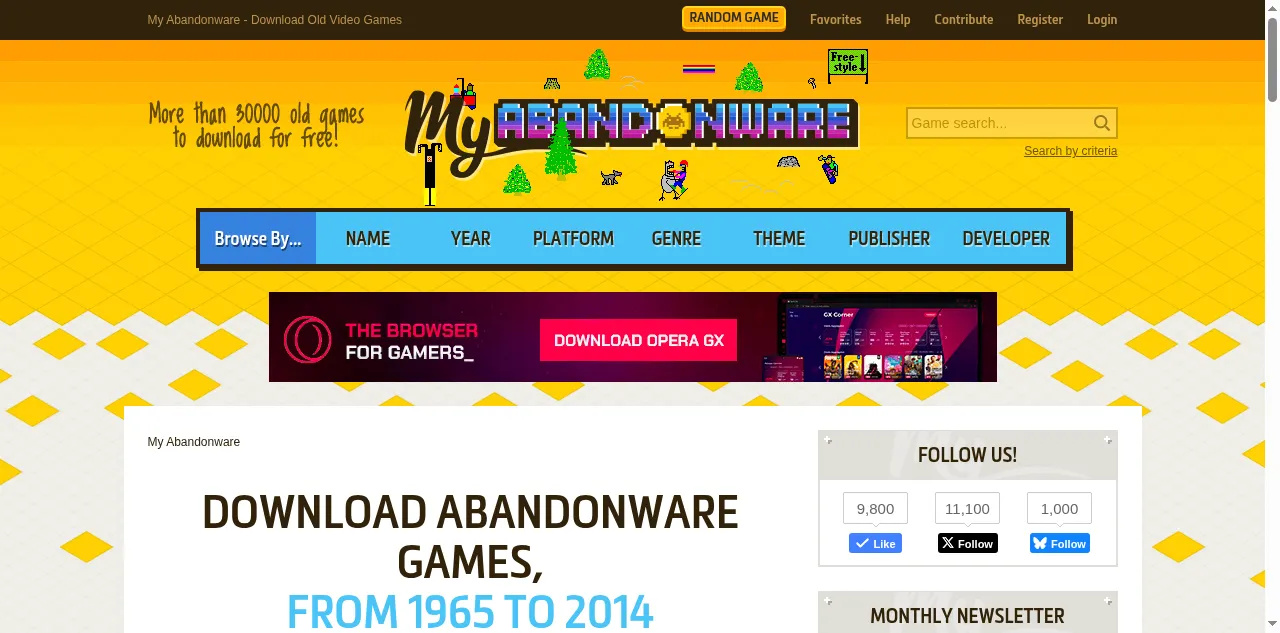 Preview of myabandonware.com