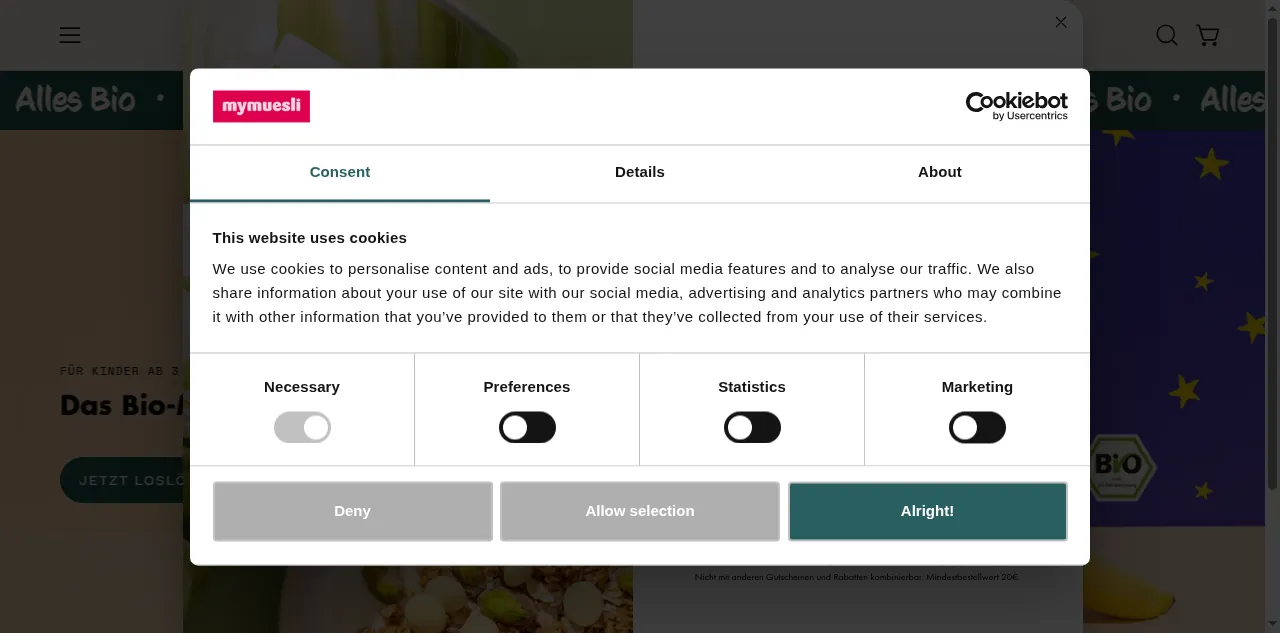 Preview of mymuesli.com