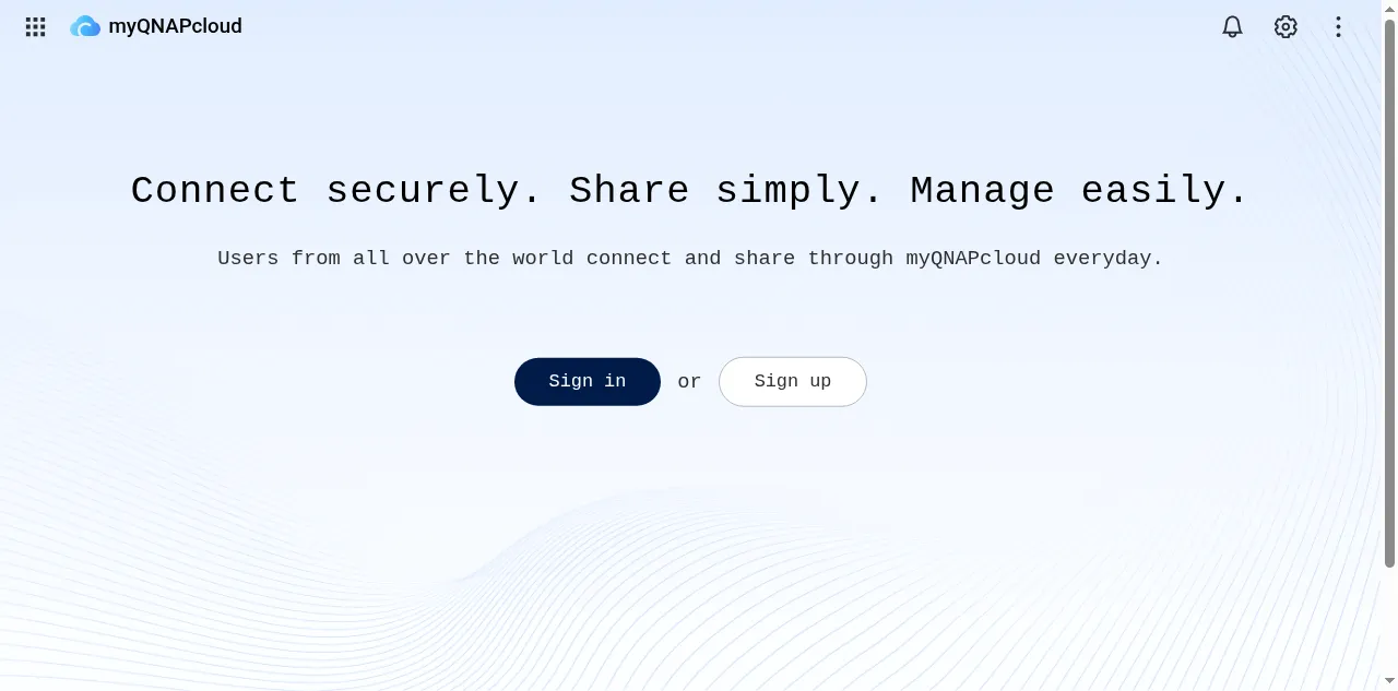 Preview of myqnapcloud.com