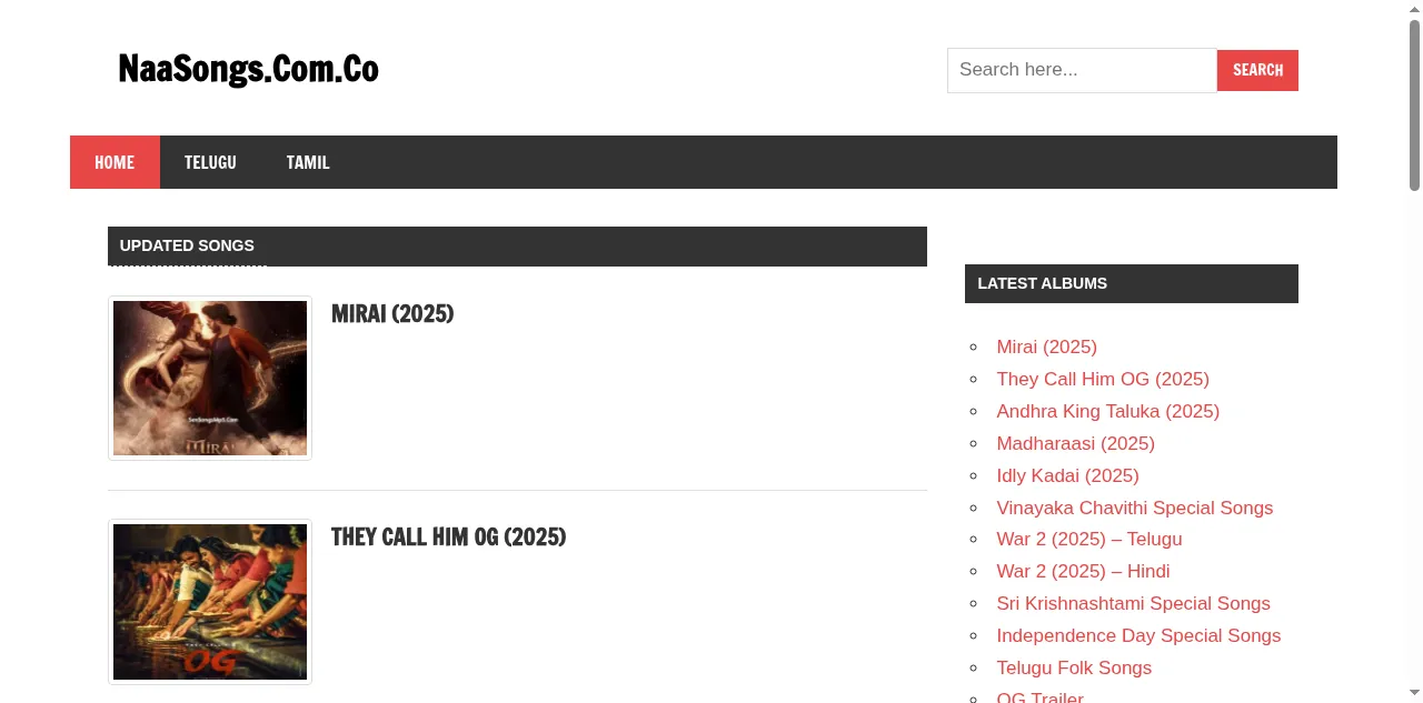 Preview of naasongs.com.co