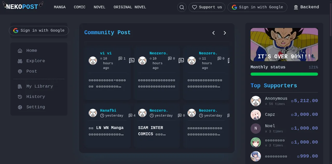 Preview of nekopost.net