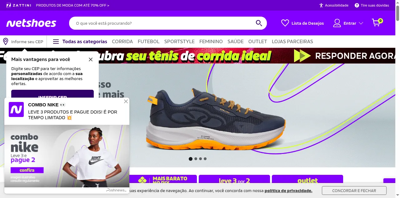 Preview of netshoes.com.br