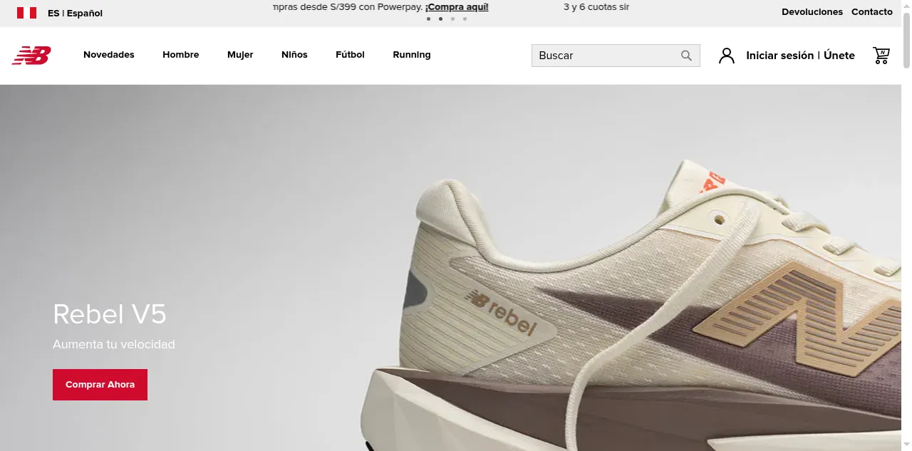 Preview of newbalance.com.pe