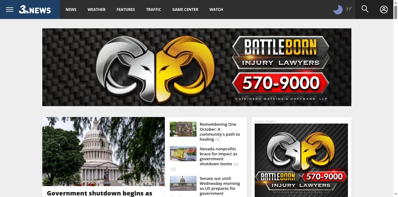 Preview of news3lv.com