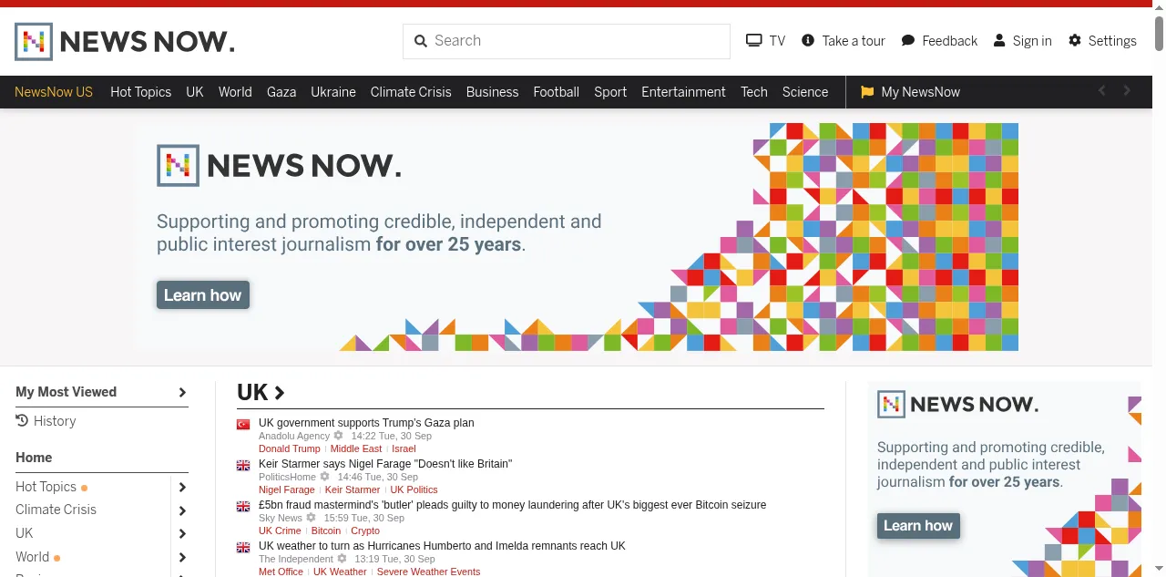 Preview of newsnow.co.uk