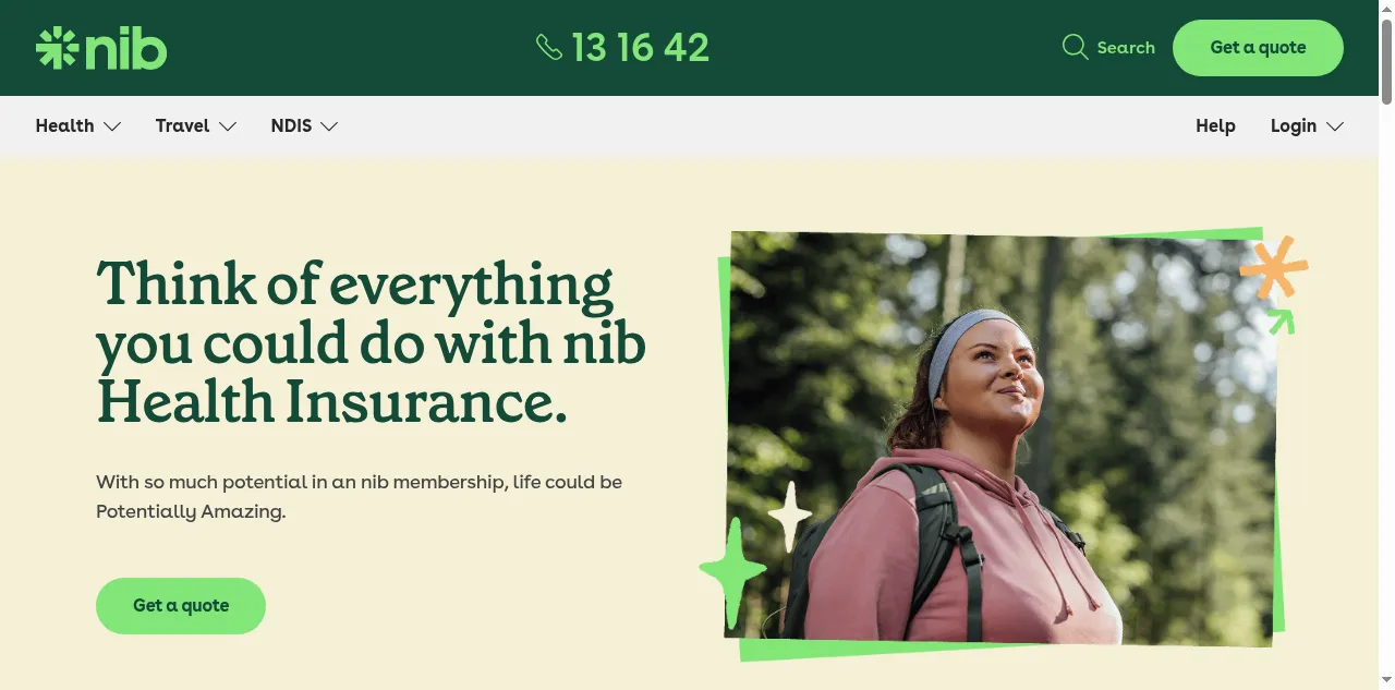 Preview of nib.com.au