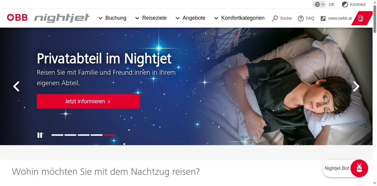 Preview of nightjet.com