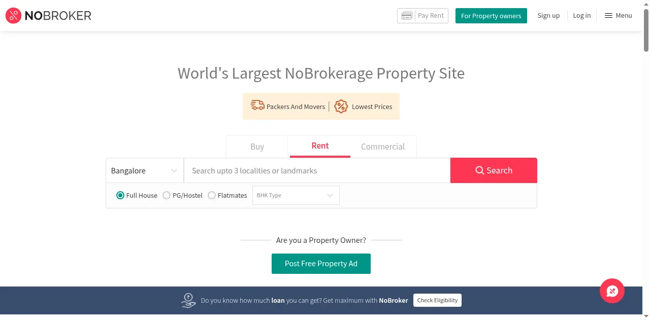 Preview of nobroker.in