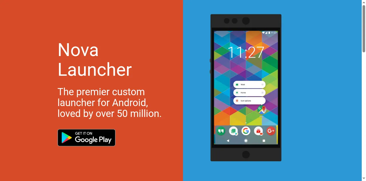 Preview of novalauncher.com