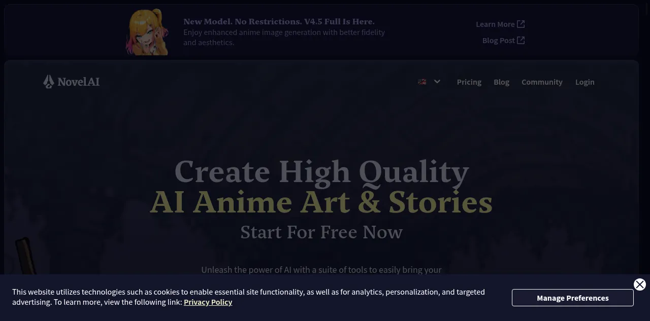 Preview of novelai.net