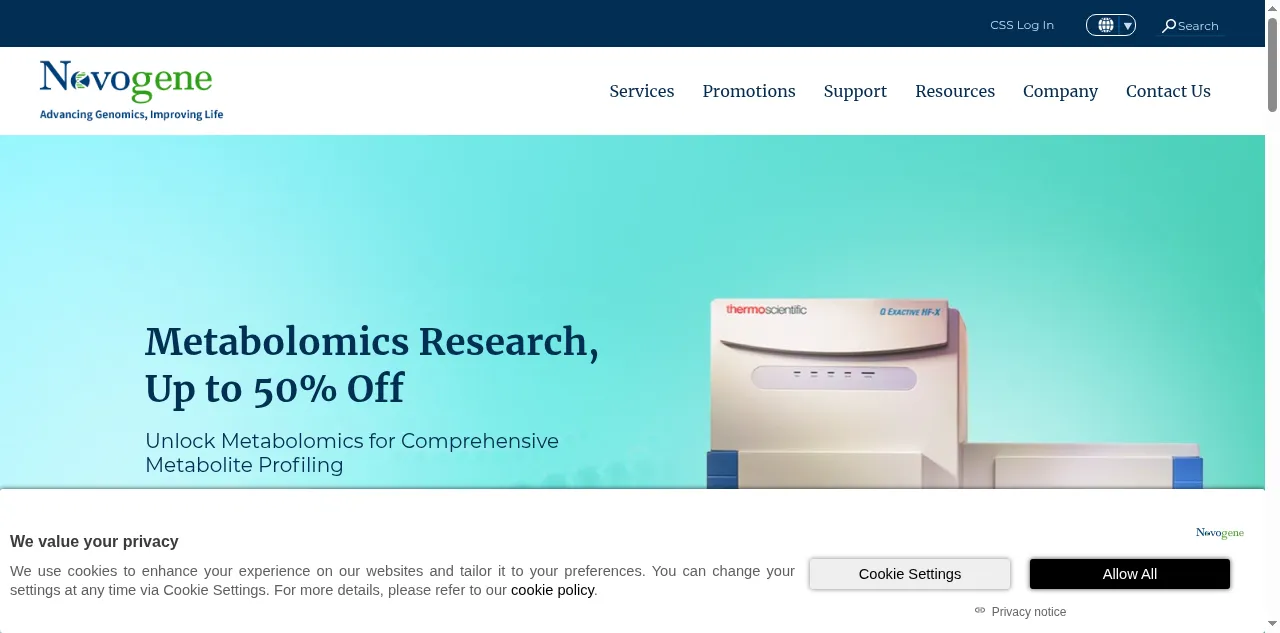 Preview of novogene.com