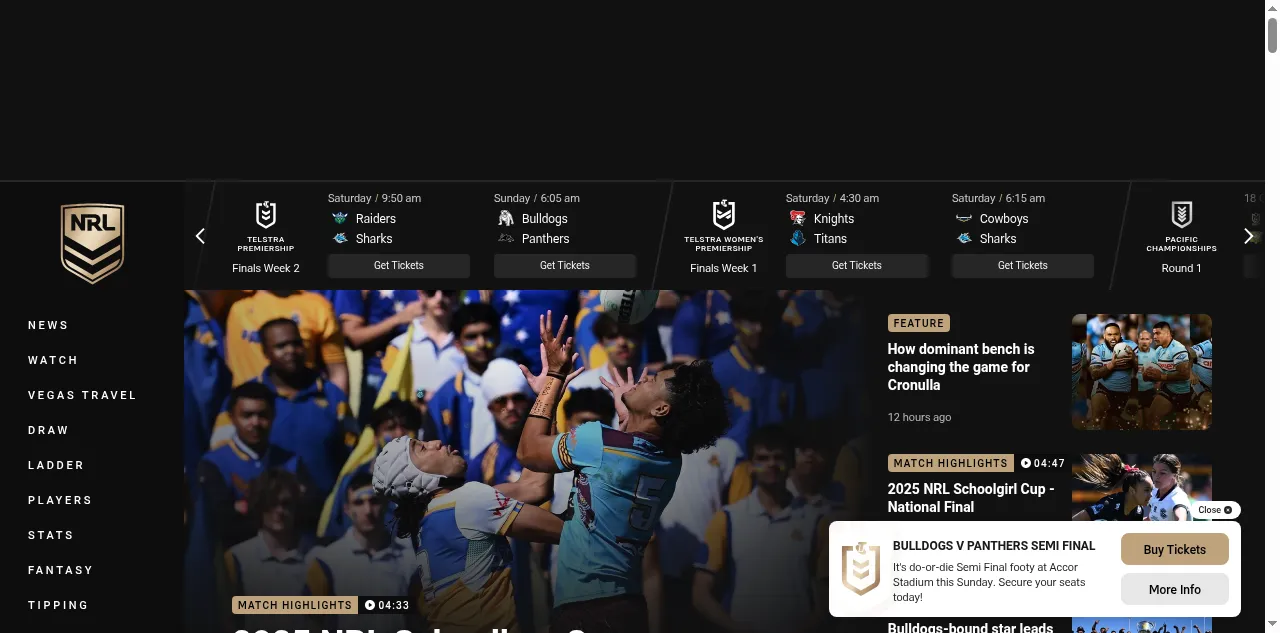 Preview of nrl.com