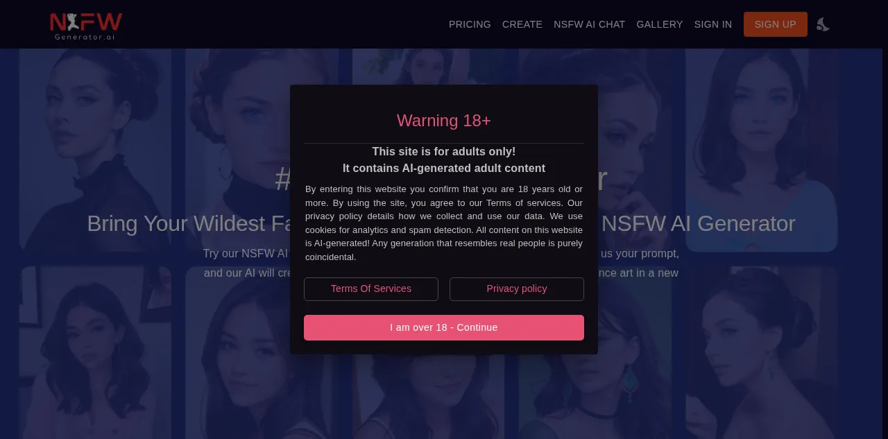 Preview of nsfwartgenerator.ai