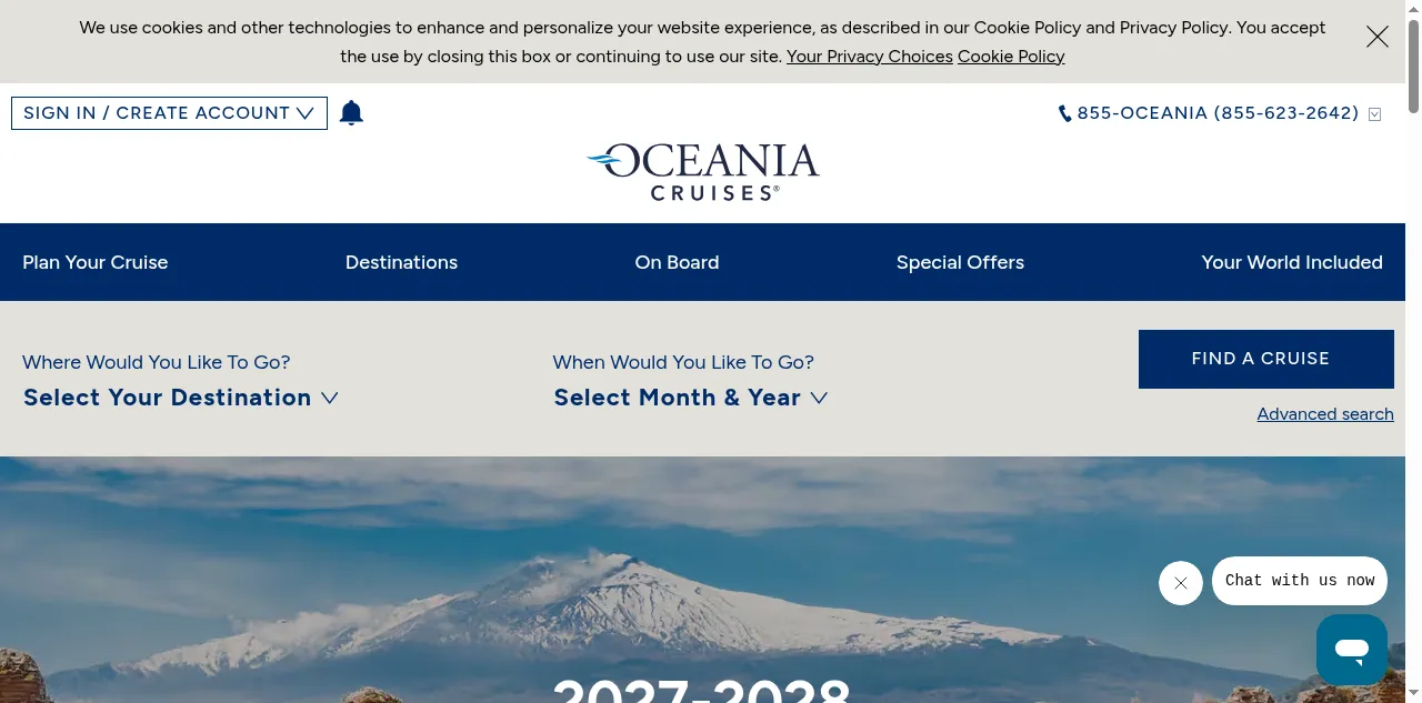 Preview of oceaniacruises.com