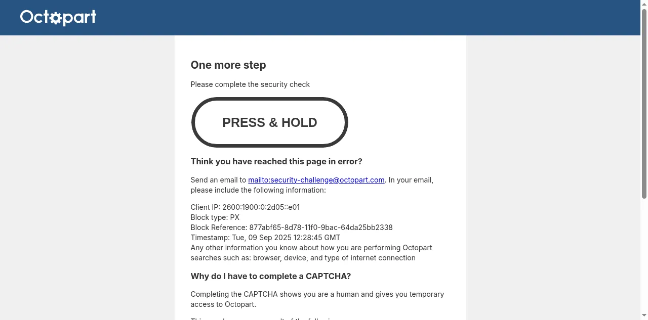 Preview of octopart.com