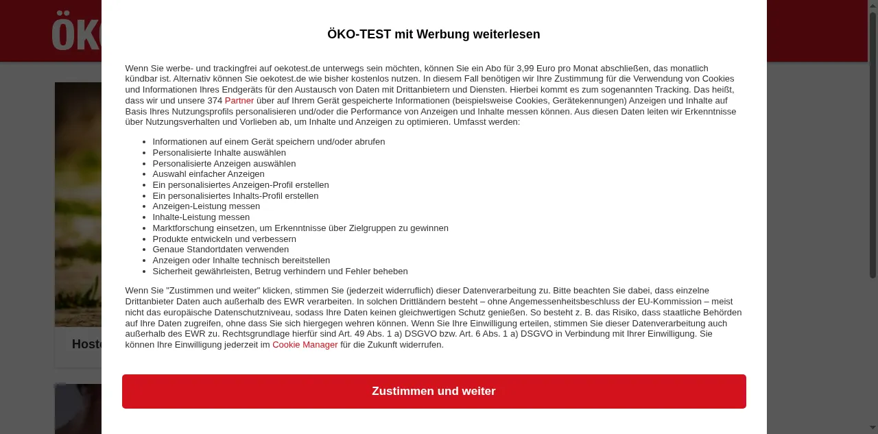 Preview of oekotest.de